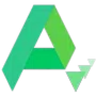 Green stylized letter A logo for app